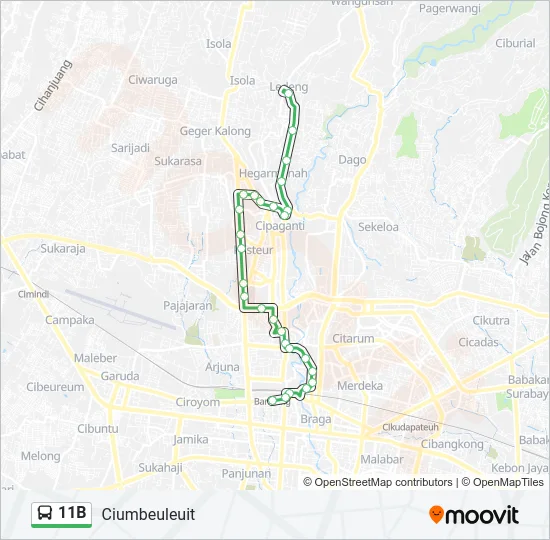 11B Bus Line Map