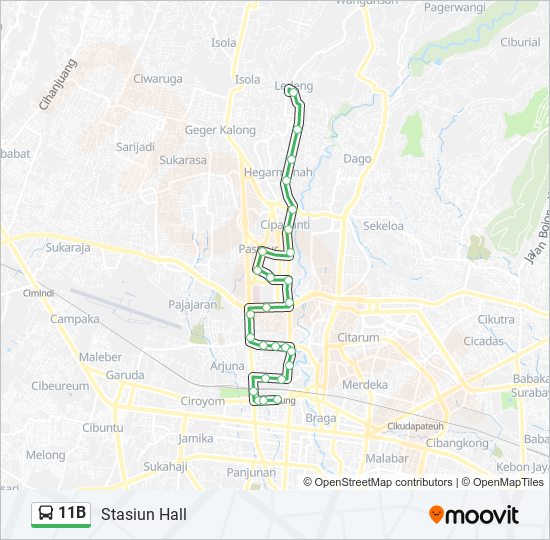 Rute 11b: Jadwal, Pemberhentian & Peta - Stasiun Hall (Diperbarui)