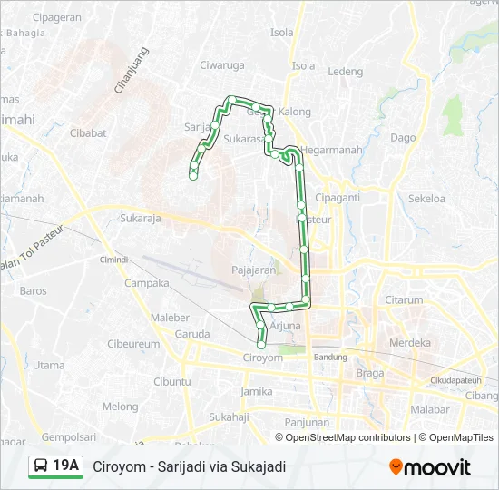 19A Bus Line Map