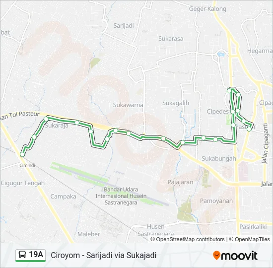 19A Bus Line Map