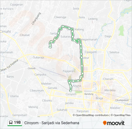 19B Bus Line Map