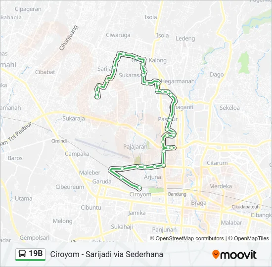 19B Bus Line Map