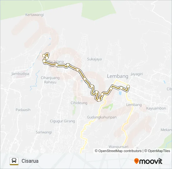 CISARUA-LEMBANG Bus Line Map