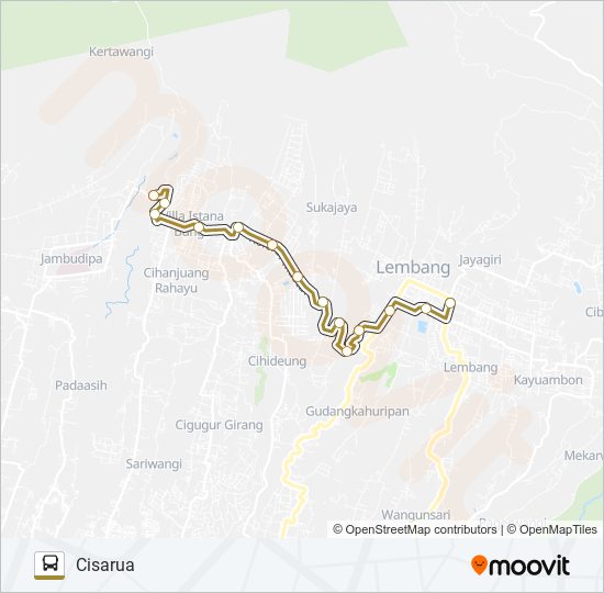 CISARUA-LEMBANG bus Line Map