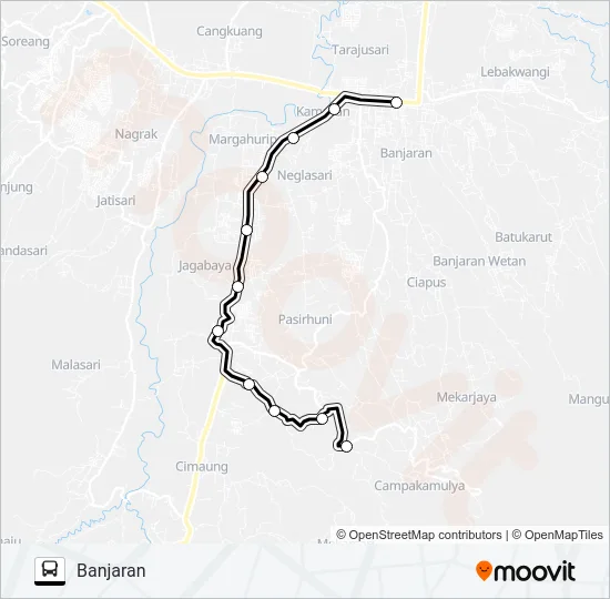 BANJARAN-GAMBLOK Bus Line Map