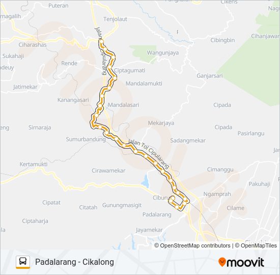 PADALARANG-CIKALONG bis Peta Jalur