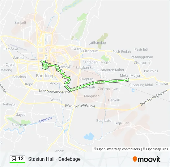 12 Bus Line Map