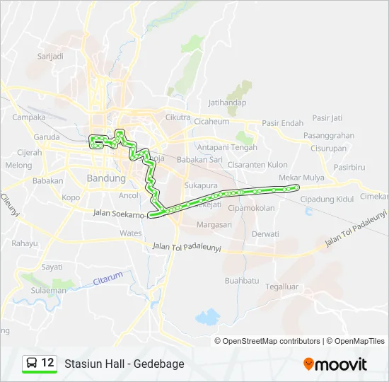 12 Bus Line Map