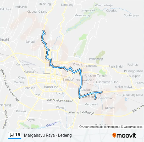 15 Bus Line Map