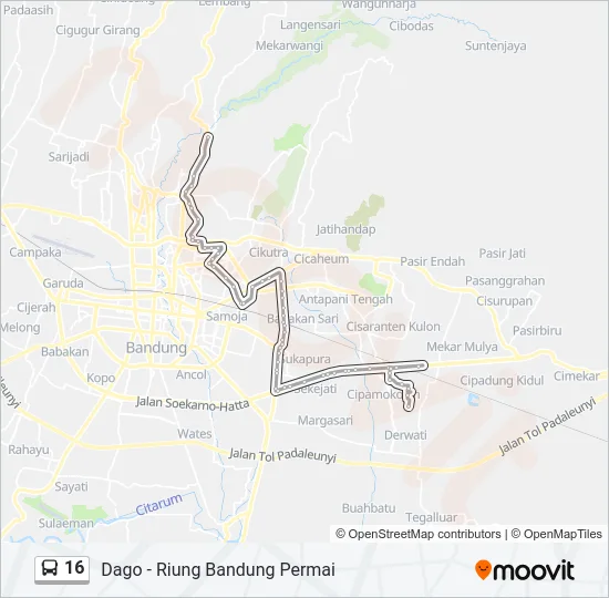 16 Bus Line Map