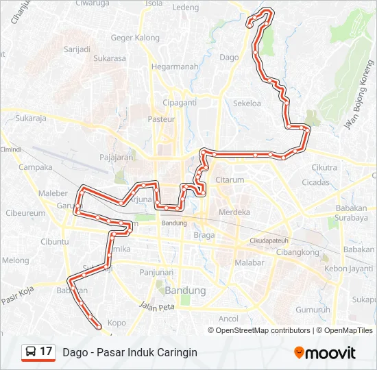 17 Bus Line Map