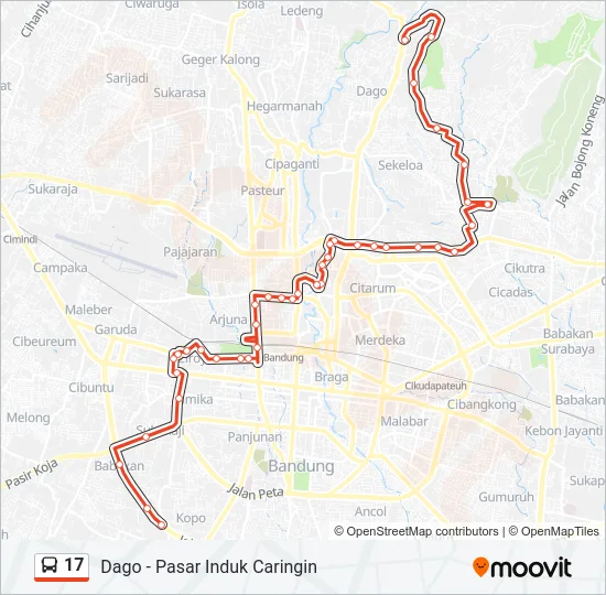 17 Bus Line Map