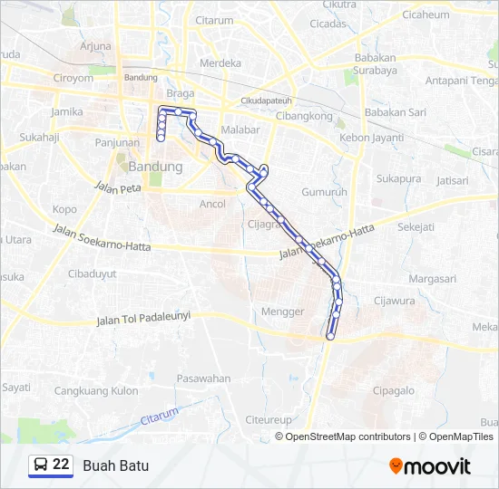 22 Bus Line Map