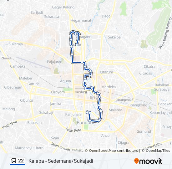 22 bus Route Map - Kalapa.