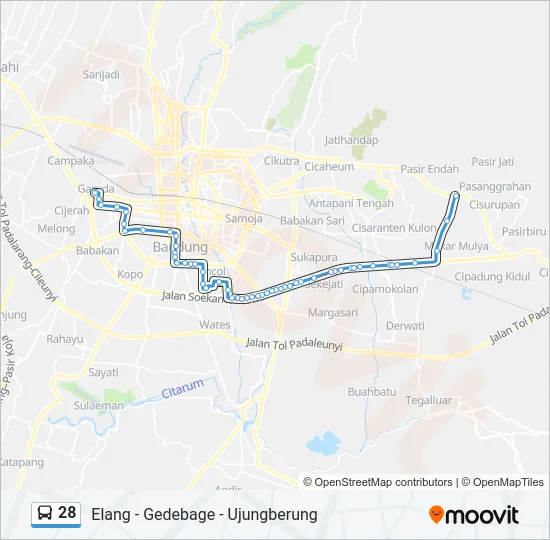 28 Bus Line Map