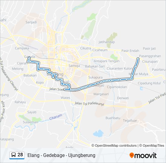 28 bus Line Map