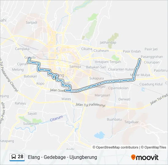 28 Bus Line Map
