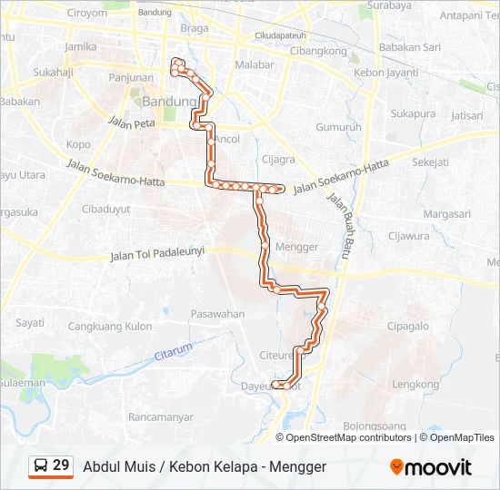 29 Bus Line Map