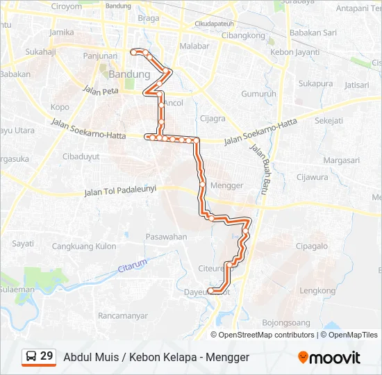 29 Bus Line Map