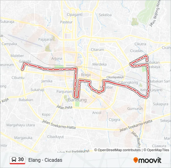 30 Bus Line Map