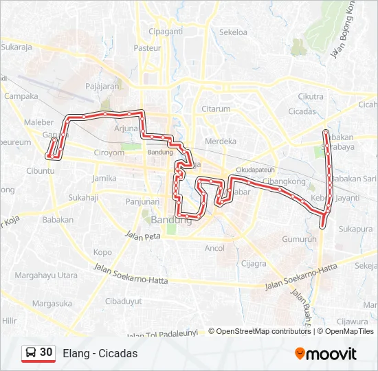 30 Bus Line Map