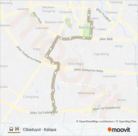 35 Bus Line Map