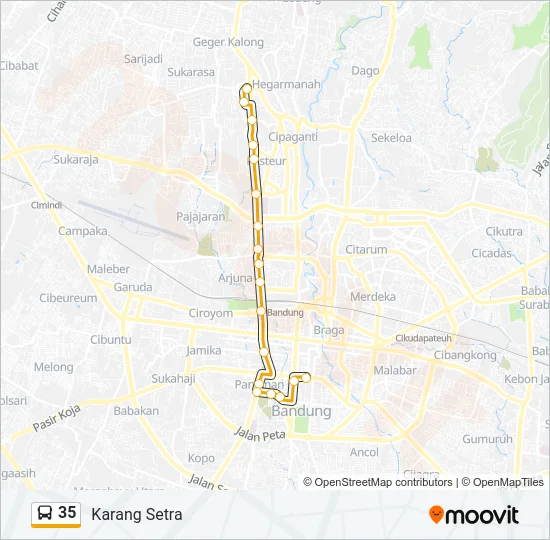 35 Bus Line Map