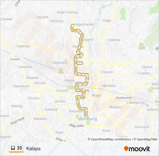 35 Bus Line Map
