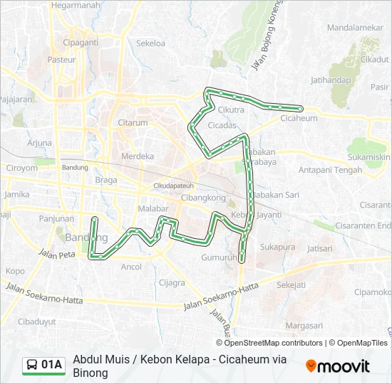 01A Bus Line Map