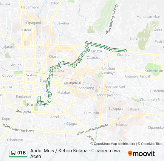 01B Bus Line Map