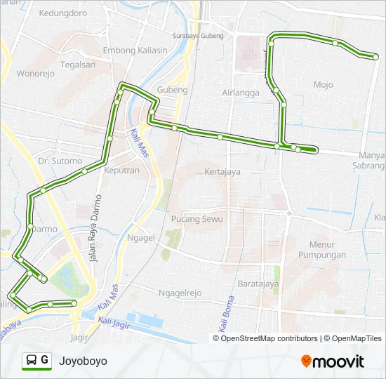 G Bus Line Map