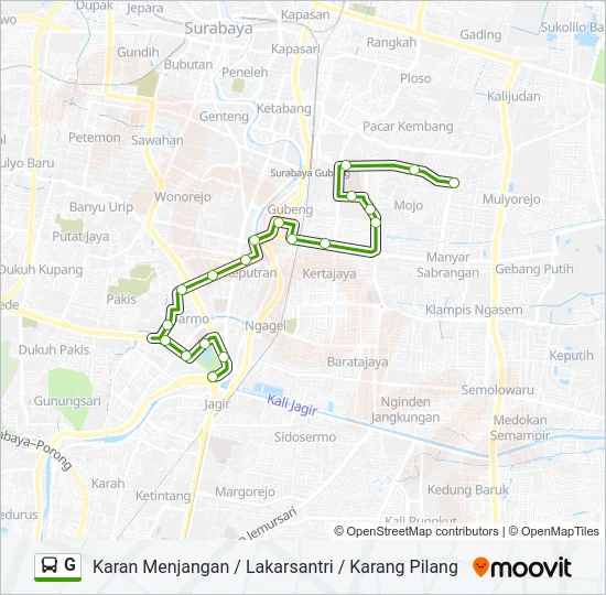 G Bus Line Map