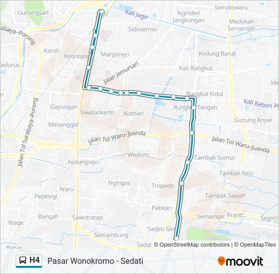 H4 Bus Line Map