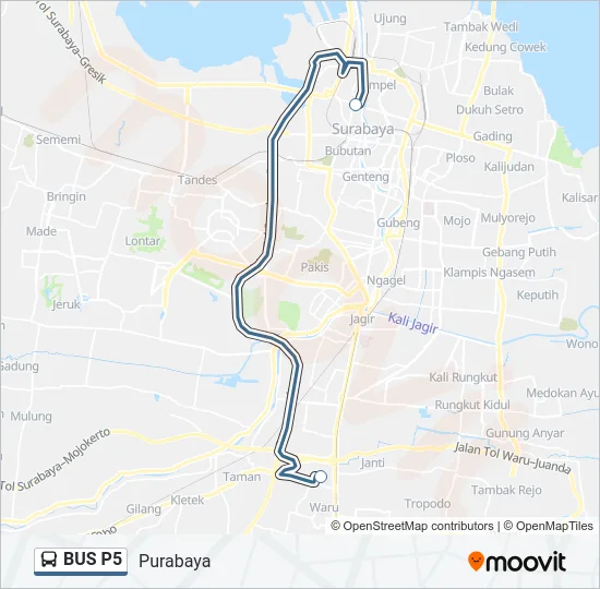 BUS P5 Bus Line Map