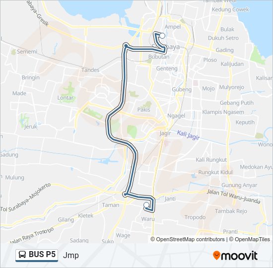 BUS P5 Bus Line Map