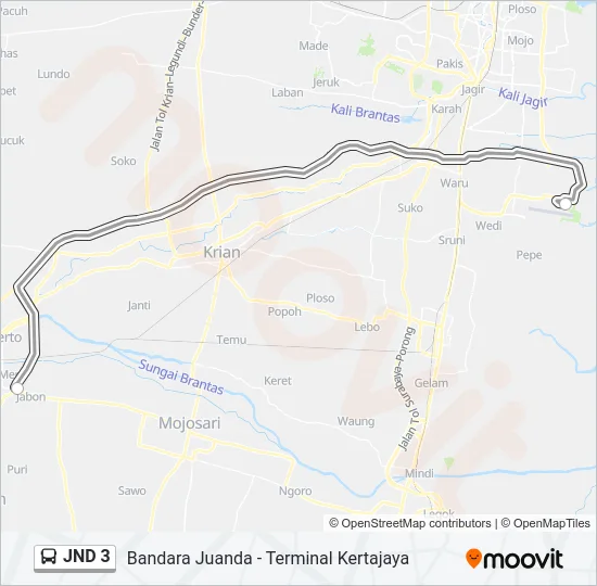 JND 3 Bus Line Map