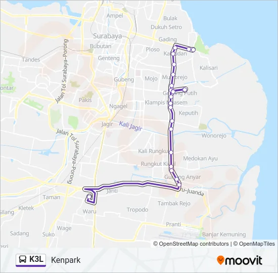 K3L Bus Line Map