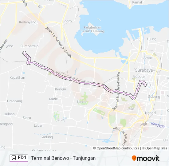 FD1 Bus Line Map