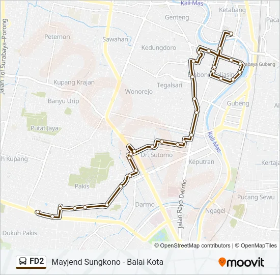FD2 Bus Line Map