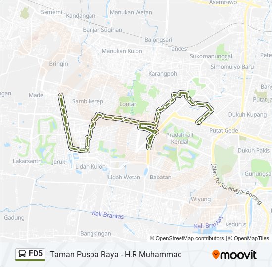 Rute Fd5: Jadwal, Pemberhentian & Peta - H.R Muhammad (Diperbarui)