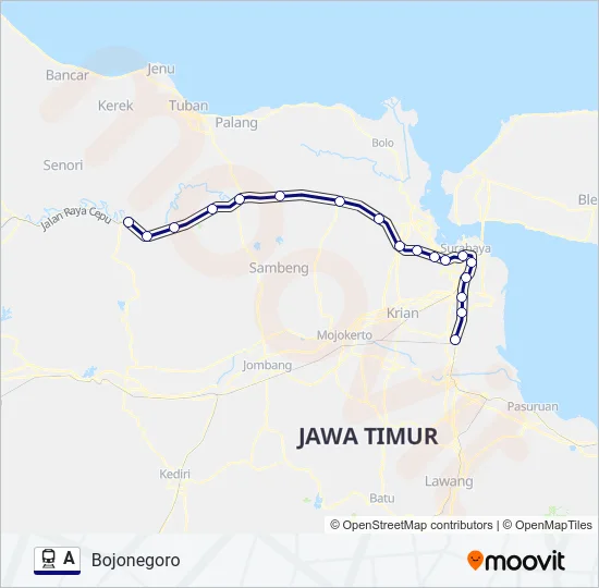 A kereta Peta Jalur
