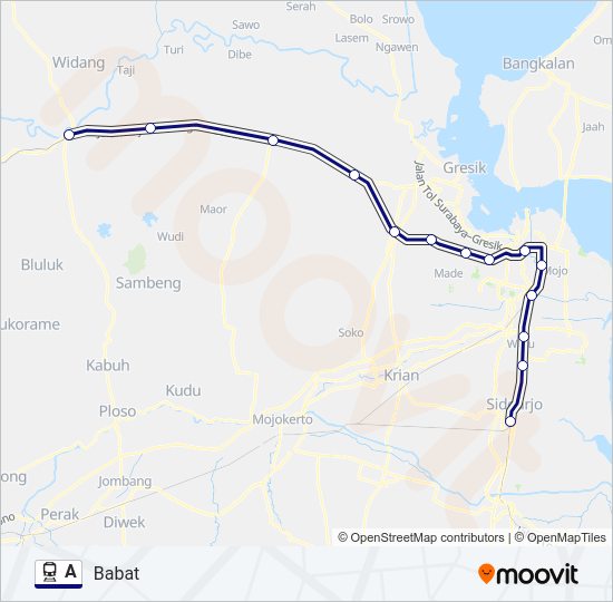 A Train Line Map
