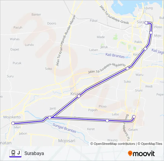 J Train Line Map
