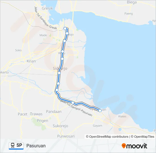 SP Train Line Map