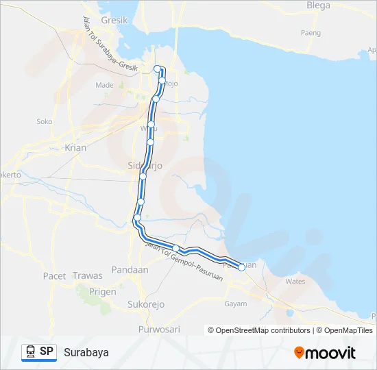 SP Train Line Map