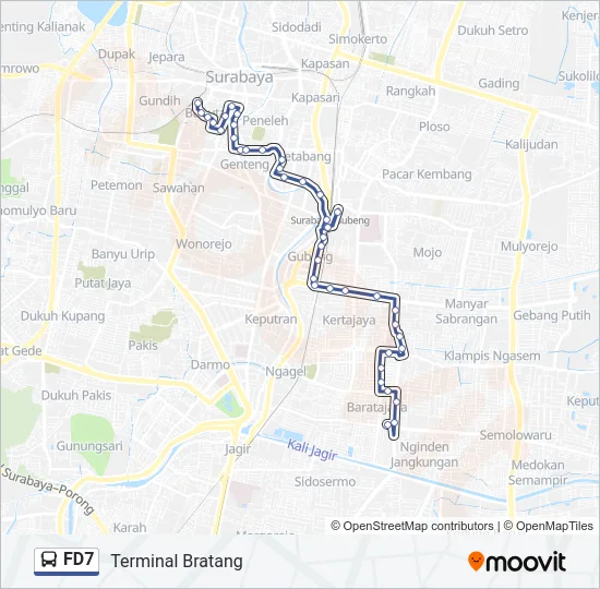 FD7 Bus Line Map