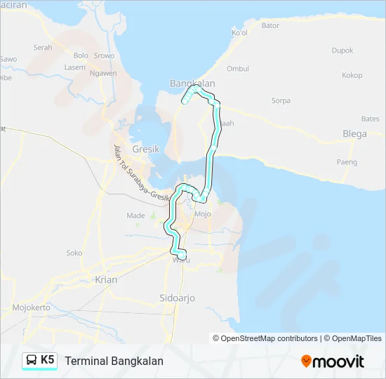 K5 Bus Line Map