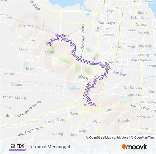 FD9 Bus Line Map