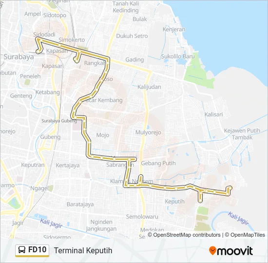 FD10 Bus Line Map