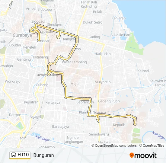FD10 Bus Line Map